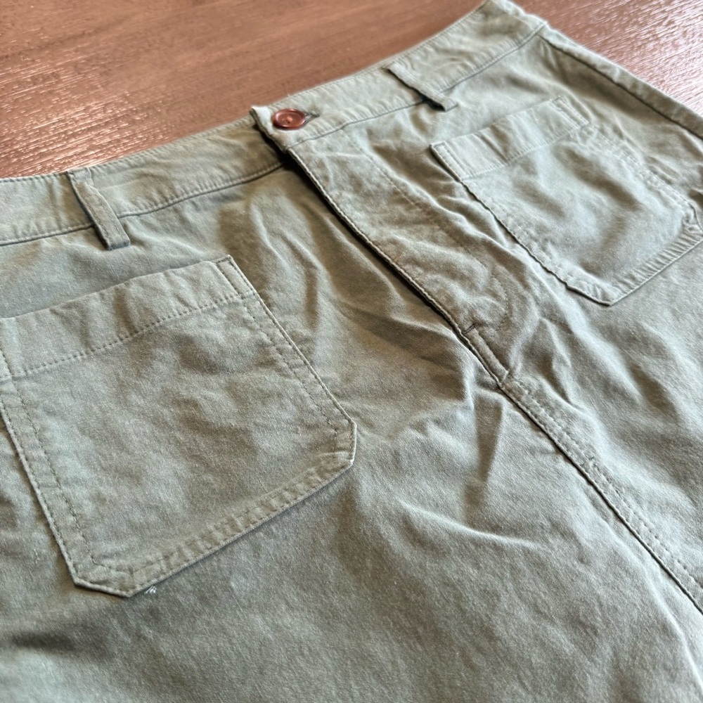 J. Crew Green Denim Mini Skirt Boho 8 - Picture 5 of 11